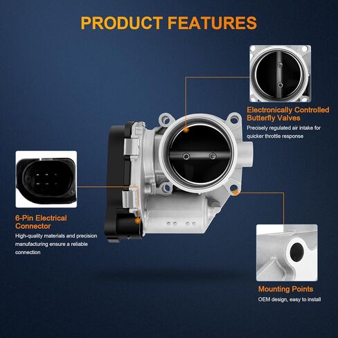 Electronic Throttle Body Fits for 2009-2014 for Volkswagen for Tiguan 2.0L, 2012-2014 for Audi A6 2.0L, 2009 for Audi TT Quattro 2.0L, Replaces67-4003 in Saudi Arabia