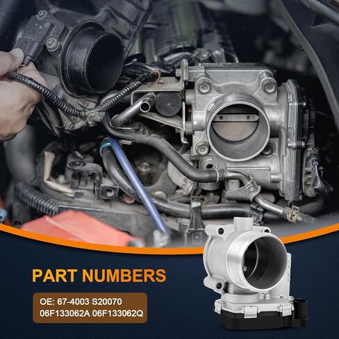 Electronic Throttle Body Fits for 2009-2014 for Volkswagen for Tiguan 2.0L, 2012-2014 for Audi A6 2.0L, 2009 for Audi TT Quattro 2.0L, Replaces67-4003 in Saudi Arabia