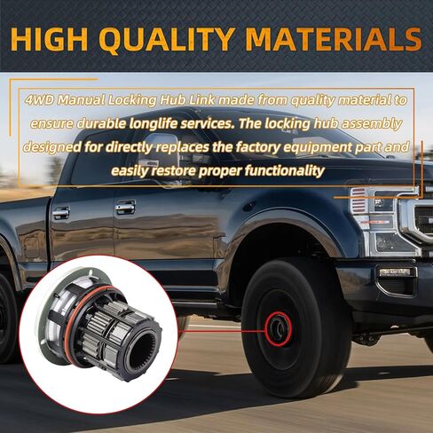 BC3Z-3B396-B 600-220 4WD محور القفل اليدوي الأمامي مناسب لـ 2005-2023 Ford F250 F350 F450 F550 Super Duty 4x4 مجموعة وصلة المحور الأمامي تحل محل BC3Z-3B396-B، BC3Z3B396B، 600-220 (1) in Kuwait