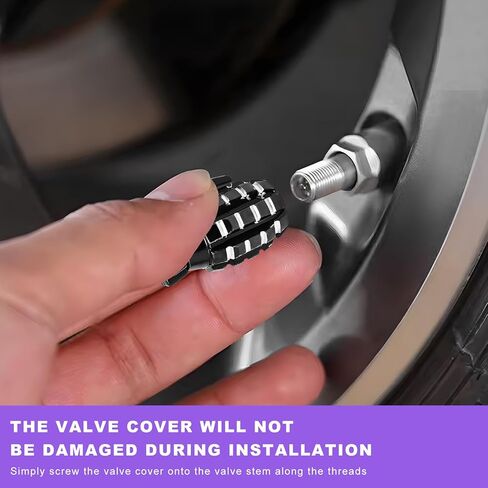 4PCS Tire Valve Stem Caps, Leakproof Wheel Tyre Valve Cap Personalized Cover, Aluminum Dustproof Tire Stem Covers Exterior Decoration for Car Truck SUV, Car Accessories (Red) in Saudi Arabia