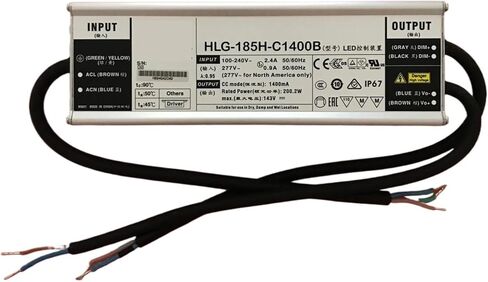 1pcs dimming LED Power Supply HLG-185H-C500B HLG-185H-C700B HLG-185H-C1050B HLG-185H-C1400B 185W(HLG-185H-C700B) in Saudi Arabia