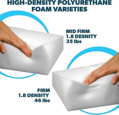 Foamma Custom Cut-to-Size Foam - High & Medium Density Custom Upholstery Foam Cushion, Polyurethane, Cushion Replacement for Chairs, Couches & DIY Projects for All Needs in Saudi Arabia