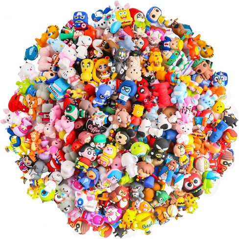 25Pcs 3D Random Silicone Focus Beads for Pen, Non-Repeat Cartoon Cute Focus Beads for Keychain Making Necklace and Bracelets Craft, Only Applicable to Adults in Saudi Arabia