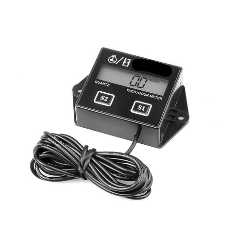 Digital Motor Speedmeter Engine Hour Meter Tachometer Gauge RPM LCD Display for Gasoline 2/4 Stroke Boat Motorcycles Chainsaw(with Clip) in Saudi Arabia