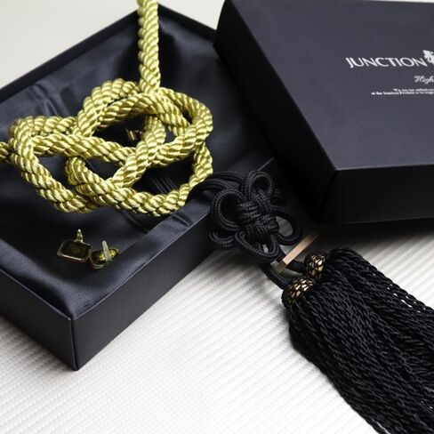 W-POWER 2PCS Junction Produce JDM مسند رأس للسيارة باللون الأسود + VIP Charm Fusa Kiku JP Knot Kin Tsuna Rope لمجموعة معلقة على نافذة مرآة الرؤية الخلفية (أسود - GB) in Saudi Arabia