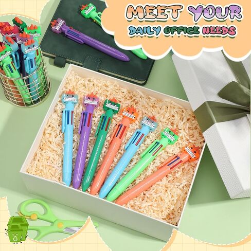 24 Pcs Christmas Dumpster Fire Gifts Luminous Dumpster Fire Pens Bulk 6-in-1 Multicolor Ballpoint Pens Positive Funny Emotional Support Employee Appreciation Gifts for Coworker (Multicolor) in Saudi Arabia