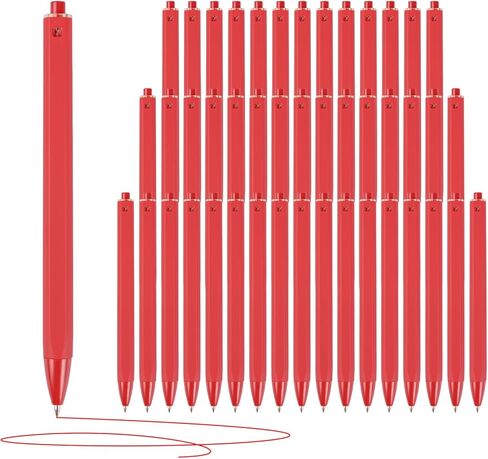 Pens Bulk - 50-Pack Black Ink Pens. 1.0mm Medium Tip Ballpoint Pens. Smooth writing, no skipping or bleeding. Retractable ballpoint pens. Suitable for students, office workers, teachers, and nurses. in Saudi Arabia