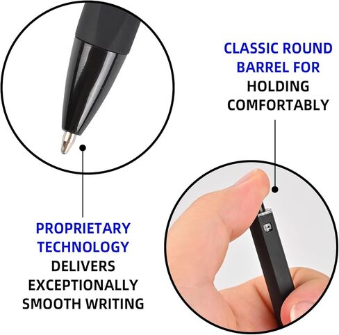 Pens Bulk - 50-Pack Black Ink Pens. 1.0mm Medium Tip Ballpoint Pens. Smooth writing, no skipping or bleeding. Retractable ballpoint pens. Suitable for students, office workers, teachers, and nurses. in Saudi Arabia