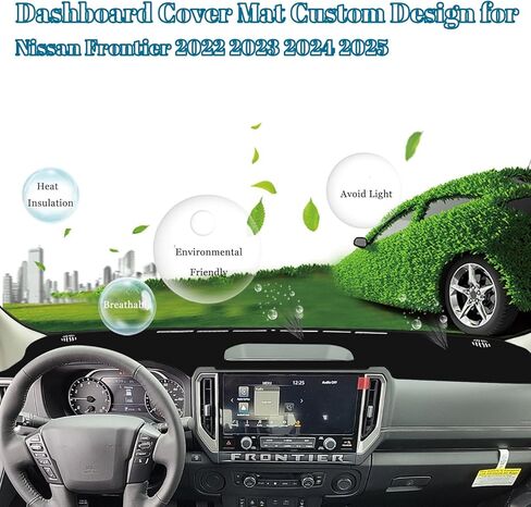 Dashboard Cover Dash Cover Mat Pad Carpet Custom Fit for Nissan Frontier 2022 2023 2024 2025 Accessories Anti-Skid Center Console Protector Cover Mat(Black Edge) in Saudi Arabia