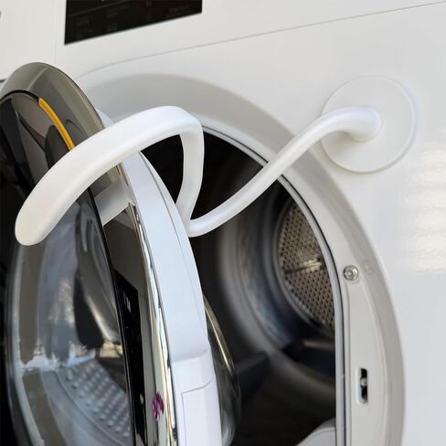 17Inch Door Stopper Length Front Load Washer Door Prop Flexible Washing Magnetic Machine Holder with 43mm Base (White) in Saudi Arabia