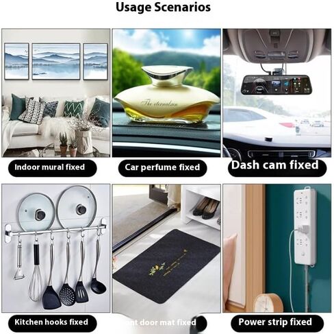 Double Sided Tape, Transparent Removable Adhesive Stick Tape with Strong Sticky Elastic Traceless Design, Suitable for Home Office Wall Decor, Easy to Cut in Saudi Arabia