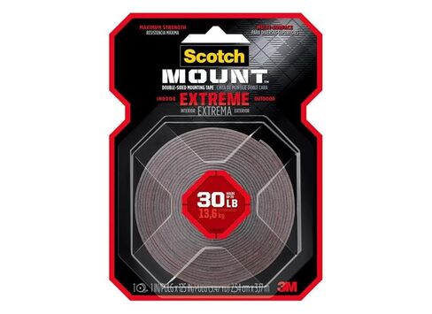 3M Scotch Mount Double Sided 1 in. W X 125 in. L Mounting Tape Black in Saudi Arabia