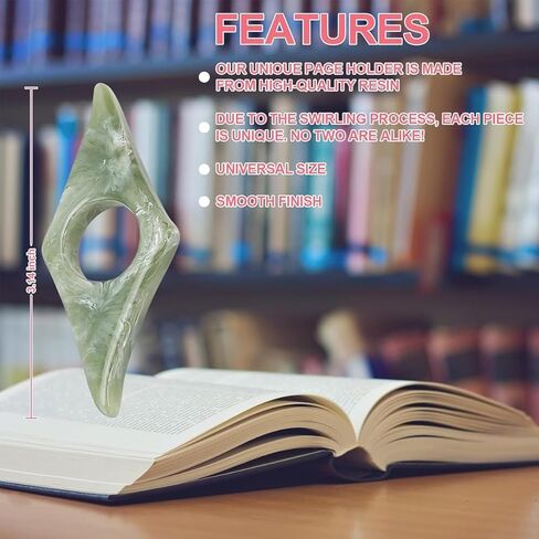 2Pack Thumb Page Holder for Reading Energy Pattern Thumb Bookmark Book Finger Page Holder Book Accessories for Reading Lovers (Pink and Olive-Green in Saudi Arabia