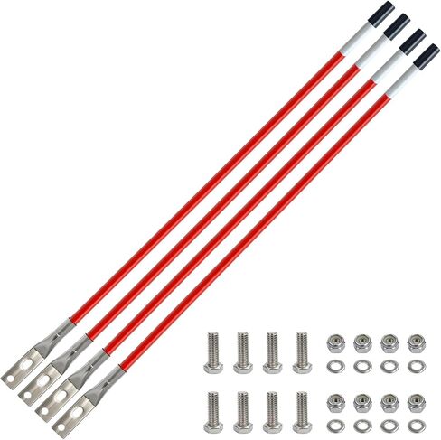 27" Snow Plow Blade Markers Guide Kit Red All Steel Wire Never Breaks 304L Stainless Steel Joints Compatible with Boss Blizzard Western Plows (OEM 62265) Most SUV UTV ATV Pickup Truck Snow Plows（4PS） in Saudi Arabia