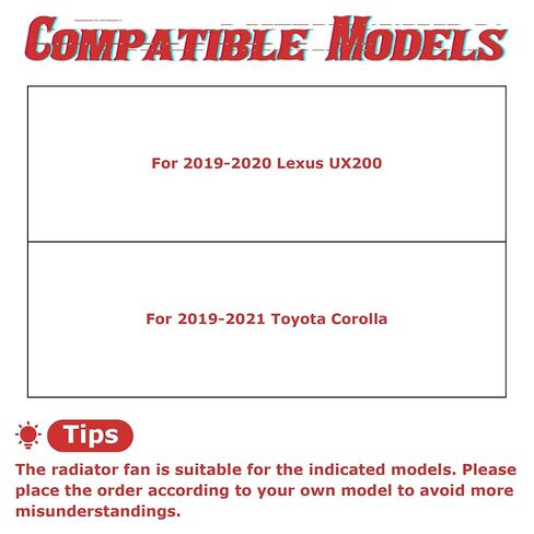 Partsflow Radiator Cooling Fan Assembly for 2019-2021 Toyota Corolla Hatchback for 2019-2020 Lexus UX200 2.0L TO3115206 in Saudi Arabia