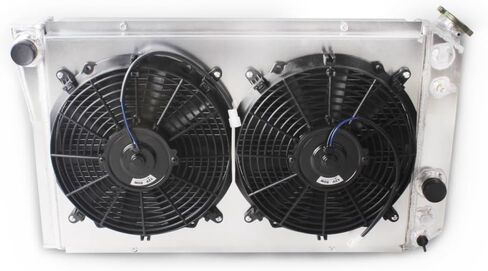 3 Rows Full Aluminum Radiator with Shroud Fan For Chevy S10 v8 LS Swap 1982-2002 in Saudi Arabia