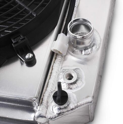 3 Rows Full Aluminum Radiator with Shroud Fan For Chevy S10 v8 LS Swap 1982-2002 in Saudi Arabia