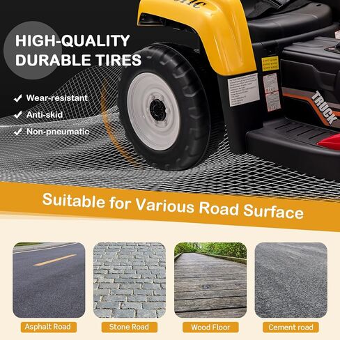 HONEY JOY Ride On Excavator، 12 فولت للأطفال جرافة ركوب على السيارة مع جهاز تحكم عن بعد، مركبة بناء كهربائية للأطفال حفار، 3 سرعات، دلو حفر قابل للتعديل، ركوب على جرار للأولاد البنات (أصفر) in Kuwait