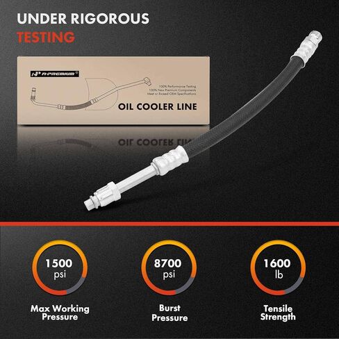 A-Premium Engine Oil Cooler Line Hose Assembly Compatible with Chevrolet G10 G20 1992-1995 G30 GMC G3500 1992-1996 G1500 G2500 1992-1995 5.0L 5.7L in Saudi Arabia