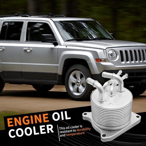 2920A141 Engine Oil Cooler, Replacement for Jeep Patriot Compass 2007-2017, Replacement for Mitsubishi Outlander 2008-2017 Lancer 2008-2017, Replaces 68025160AA in Saudi Arabia