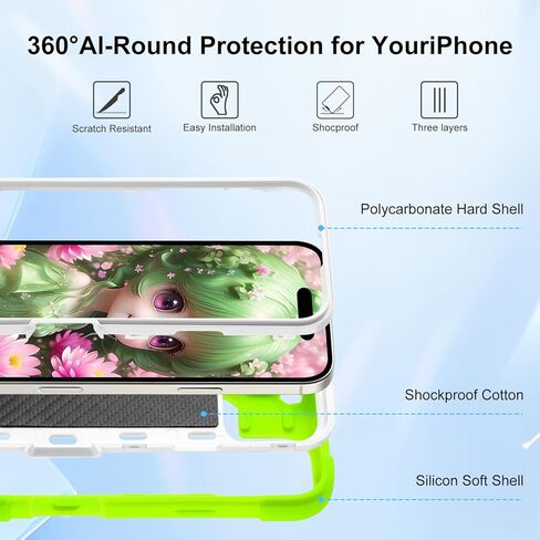 MARKILL Compatible with iPhone 16 Pro Max Case 6.9 Inch with Ring Stand, Heavy-Duty Military Grade Shockproof Phone Kids Cover for iPhone 16 Pro Max in Saudi Arabia