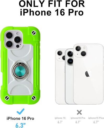 MARKILL Compatible with iPhone 16 Pro Max Case 6.9 Inch with Ring Stand, Heavy-Duty Military Grade Shockproof Phone Kids Cover for iPhone 16 Pro Max in Saudi Arabia
