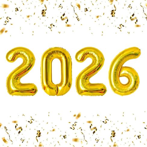 2026 بالونات 40 بوصة 2026 عدد البالونات، 2026 بالونات ذهبية كبيرة احباط بالونات سنة جديدة سعيدة لمستلزمات حفلات رأس السنة الجديدة 2026 زينة السنة الجديدة 2026 تخرج عيد الميلاد عيد ميلاد الزفاف in Kuwait