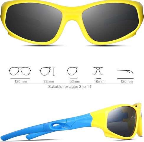 نظارات شمسية رياضية مستقطبة للأطفال من ATTCL Kids Hot TR90 للأولاد والبنات من عمر 3 إلى 10 سنوات in Kuwait