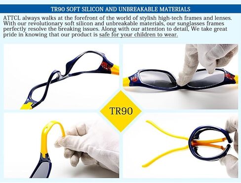 نظارات شمسية رياضية مستقطبة للأطفال من ATTCL Kids Hot TR90 للأولاد والبنات من عمر 3 إلى 10 سنوات in Kuwait