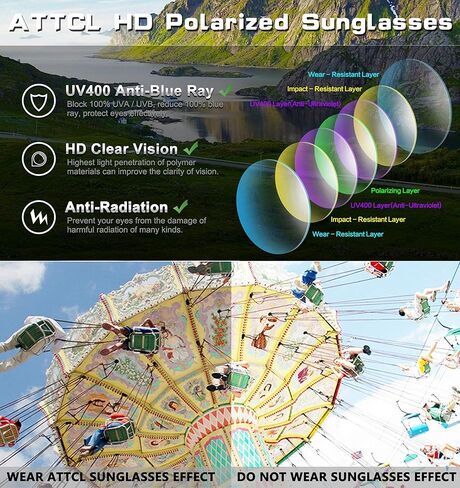 نظارات شمسية رياضية مستقطبة للأطفال من ATTCL Kids Hot TR90 للأولاد والبنات من عمر 3 إلى 10 سنوات in Kuwait