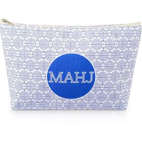 Mahjong Tile Bag, Chinoiserie Mahjong Bag, Suitable For 1.2 "(30mm) Standard Size American Mahjong Tiles,Soft Thickened Carrying Bag With Zipper Inner Pocket Waterproof - Pink (Case Only) in Kuwait