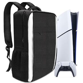 ASNOMY Carrying Case Compatible with PS5 Slim, PS5 Slim Travel Case Hard Shell Carry Bag, Organizer Protective Case for Playstation 5 Slim Console,Dual Controller in Kuwait