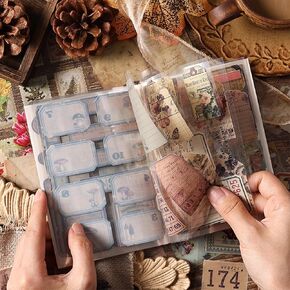 ملصقات عتيقة من SIBLYMONA 20 ورقة حوالي 200 قطعة من لوازم سجل القصاصات، ملصقات يومية، مجموعة ملصقات مجلة غير المرغوب فيها، مجلة فنية رصاصة (مدير عتيق) in Kuwait