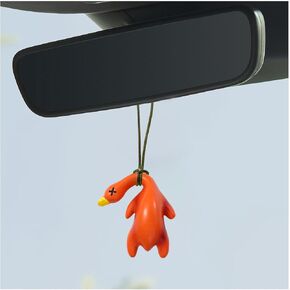 Swing Duck Car Hanging Ornament, Cute Rearview Mirror Pendant Creative Small Roast Duck, UV Color-Changing Ducks Funny Mirror Charm for RV Truck SUV, Car Decor for Women Men (Color-Changing) in Kuwait