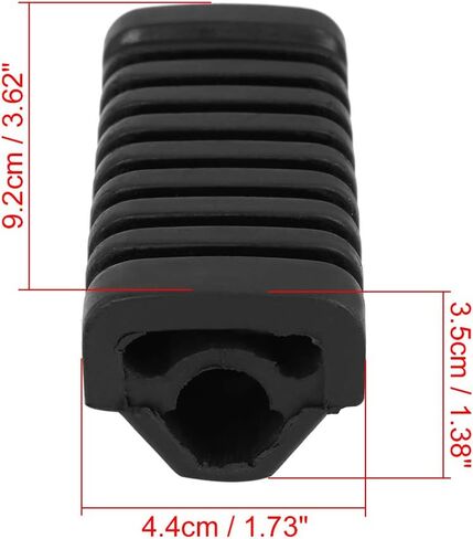 X AUTOHAUX 1 Pair Black Motorcycle Foot Pegs Plate Front Foot Pedal Cover Rubber Footrest Pad for Honda WY 125 in Saudi Arabia