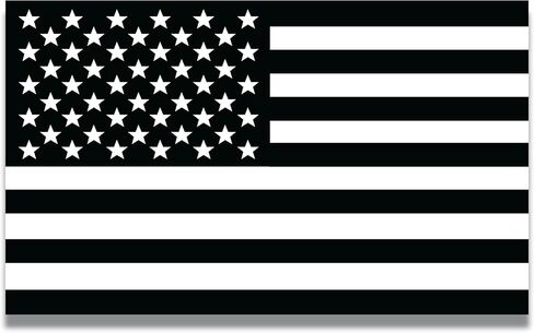 Magnet Me Up Black and White American Flag Car Magnet Decal, 5x8 Inches, Heavy Duty Automotive Magnet for Car Truck SUV in Saudi Arabia