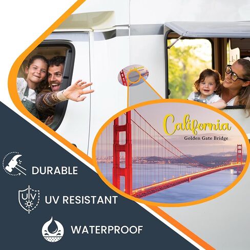 ملصق مغناطيسي بيضاوي ذو مناظر طبيعية خلابة من Magnet Me Up California Golden Gate Bridge، مقاس 4x6 بوصة، مغناطيس سيارات عالي التحمل للسيارة أو الشاحنة أو سيارات الدفع الرباعي، لعشاق الهندسة المعمارية، صُنع في الولايات المتحدة الأمريكية in Kuwait