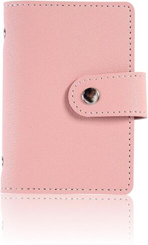 Business Card Holder, Credit Card Holder Case PU Leather Organization Binder Name ID Card Holder for Men & Women, Holds about 26 Cards Capacity, Black in Saudi Arabia