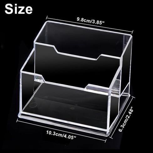 Business Card Holder for Desk, Transparent Plastic Horizontal Cards Display Holder Stand , Name Cards Desktop Storage Rack for Exhibition Home Office, Men Women Use, 30-50 Card Capacity in Saudi Arabia