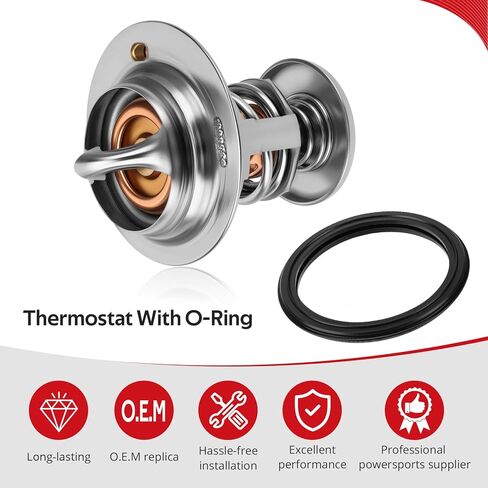 JAVIK Thermostat With O-Ring For Honda Foreman Rancher P-ioneer R-ubicon Rincon Big Red 420 500 520 650 680 700 2003-2024 O.E.M# 19300-HN8-013 19300-HN8-003 in Saudi Arabia