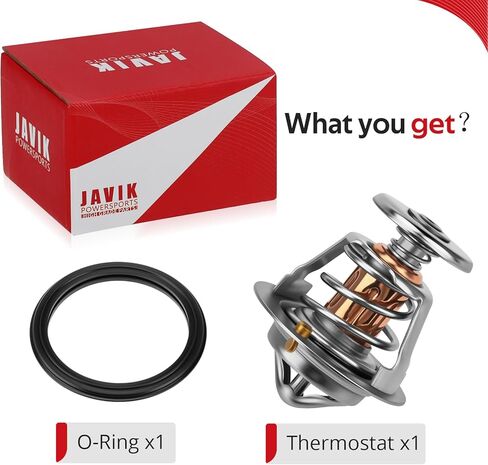 JAVIK Thermostat With O-Ring For Honda Foreman Rancher P-ioneer R-ubicon Rincon Big Red 420 500 520 650 680 700 2003-2024 O.E.M# 19300-HN8-013 19300-HN8-003 in Saudi Arabia