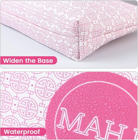 Mahjong Tile Bag, Chinoiserie Mahjong Bag, Suitable For 1.2 "(30mm) Standard Size American Mahjong Tiles,Soft Thickened Carrying Bag With Zipper Inner Pocket Waterproof - Pink (Case Only) in Saudi Arabia