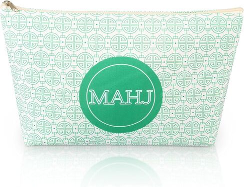 Mahjong Tile Bag, Chinoiserie Mahjong Bag, Suitable For 1.2 "(30mm) Standard Size American Mahjong Tiles,Soft Thickened Carrying Bag With Zipper Inner Pocket Waterproof - Pink (Case Only) in Saudi Arabia