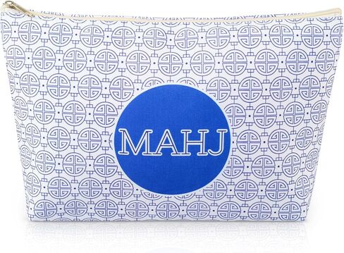 حقيبة بلاط ماجونج، حقيبة ماجونج صينية، مناسبة لبلاط ماجونج الأمريكي مقاس قياسي 1.2 بوصة (30 مم)، حقيبة حمل سميكة ناعمة مع جيب داخلي بسحاب مقاوم للماء - وردي (الجراب فقط) in Kuwait