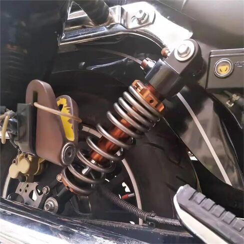 مناسب للدراجة النارية Royal Enfield 650 Interceptor GT650 Yamaha Honda 8 مم زنبرك 340 مم إلى 440 مم ممتص الصدمات الخلفي المعدل (رمادي 340 مم) in Saudi Arabia
