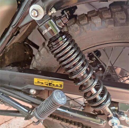 مناسب للدراجة النارية Royal Enfield 650 Interceptor GT650 Yamaha Honda 8 مم زنبرك 340 مم إلى 440 مم ممتص الصدمات الخلفي المعدل (رمادي 340 مم) in Saudi Arabia