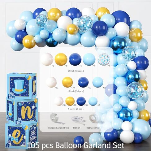 237pcs Mr Onederful Birthday Decorations Complete Party Set, Onederful 1st Birthday Boy Decor Serves 20 Guests, Mr-Onederful Party Supplies includes Balloon Arch and Tableware Kit, etc in Saudi Arabia