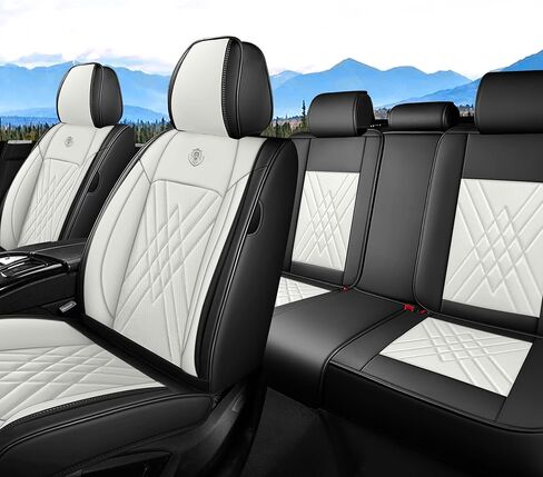 أغطية مقاعد مجموعة كاملة مناسبة لسيارة Toyota Sienna 2000-2026، غطاء مقعد جلدي مقاوم للماء لتغطية كاملة للسيارة، وسادة مقعد السيارة غير قابلة للانزلاق (أسود ورمادي) in Kuwait