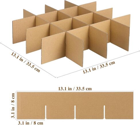 NUOBESTY 1set Moving Box Divider Kits, 13x13in Shipping Cardboard Packing Box Dividers for Glass, Fruit, Dish, Fragile Items Transportation And Packing Fit Boxes about 16x12x12" in Saudi Arabia