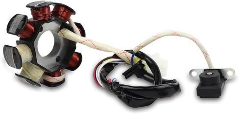دراجة نارية الجزء الثابت لفائف FLYPIG 8 لفائف مغناطيسي الجزء الثابت GY6 49cc 50cc 125cc 150cc دراجات نارية ATV الذهاب صالح للدراجة النارية فيسبا ملف مغناطيسي in Saudi Arabia